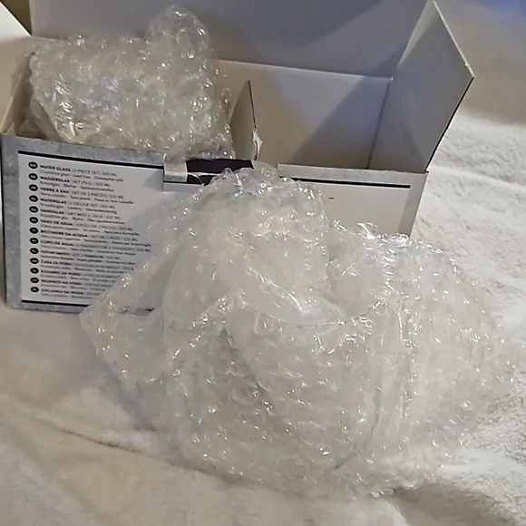 Keltum Table Talks Water Crystalline Glass 2-Piece Set Lead Free Dishwasher Safe - Picture 13 of 15